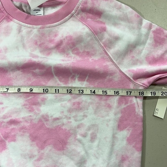 Amazon Essentials Pink White Tie Dye Sweatshirt Size XS NWT - Picture 8 of 10